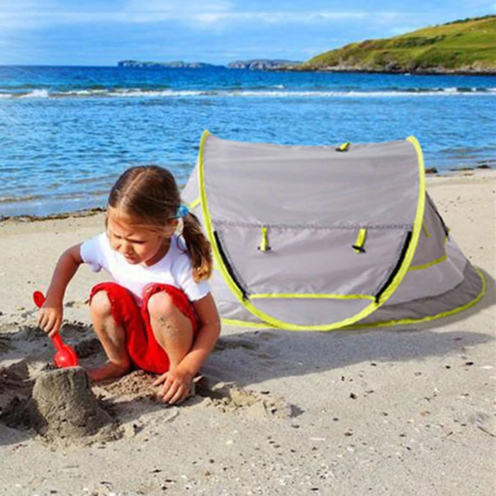 Cheap Goat Tents Baby Kid Beach Tent Folding Sun Protection Portable Travel Tent Infant Sun Shelters Mosquito Net Outdoor Camping Sunshade Beach Tents 